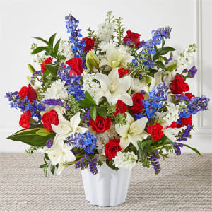 Consoled Floor Basket Flower Bouquet