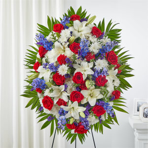 Cherished Service Standing Spray Flower Bouquet