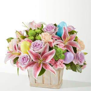 Eggcellent Blooms Basket Flower Bouquet