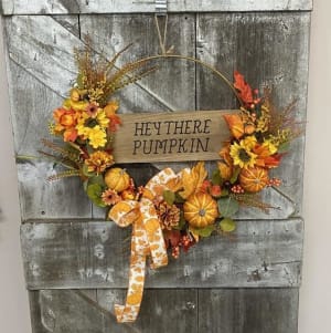 Hey There Pumpkin Silk (Artificial) Wreaths Flower Bouquet