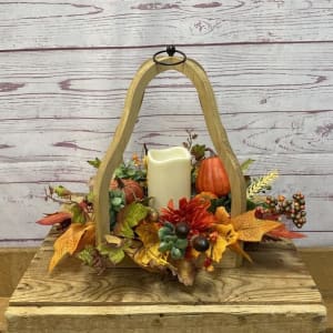 Autumnal Arch Silk (Artificial) Lantern Flower Bouquet