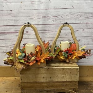Autumnal Arch Silk (Artificial) Lantern Flower Bouquet