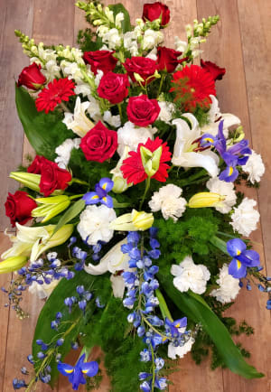 Sacred Duty Sympathy Easel Spray Flower Bouquet