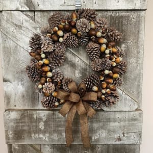 Plentiful Pinecones Silk (Artificial) Wreath Flower Bouquet