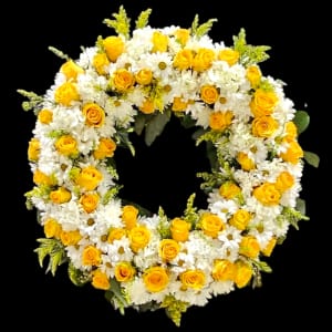 PRECIOUS YELLOWS WREATH Flower Bouquet