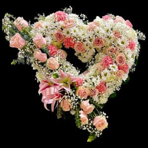 BLUSH HEART SHAPE Flower Bouquet