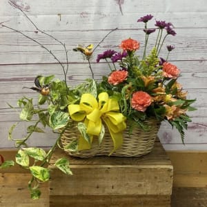 Vining Plant and Fresh Arrangement Combo Basket