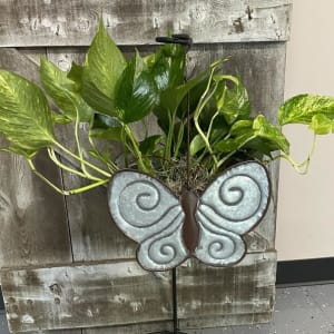Fluttering Foliage Butterfly Planter Flower Bouquet