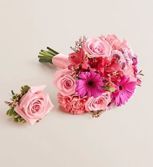 Prom Bouquet and Boutonniere Flower Bouquet