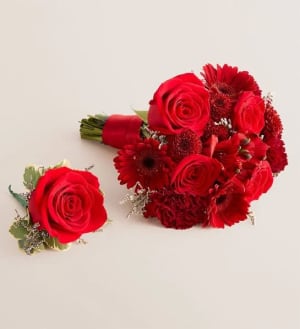 Prom Bouquet and Boutonniere Flower Bouquet