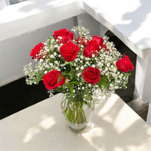Classic Red Rose Arrangement Flower Bouquet