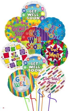 Get Well Balloon Bouquet Flower Bouquet