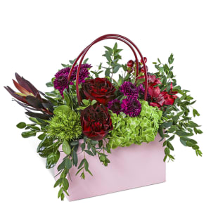 Crimson Kiss Tote Flower Bouquet