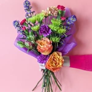 Colorful Collection Wrapped Bouquet Flower Bouquet