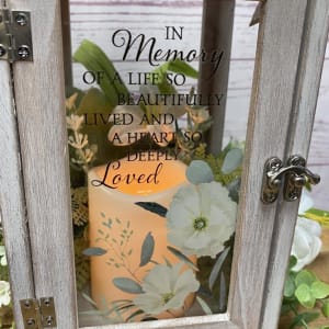 Elegant Frosted Winter Silk (Artificial) Lantern