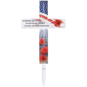Solar Cross Stake Flower Bouquet