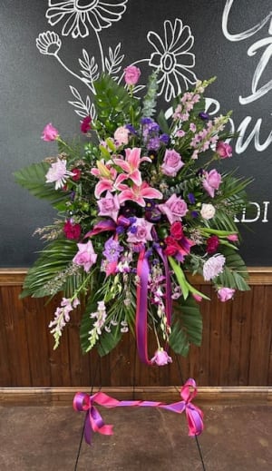 Standing Spray - Designer's Choice Feminine Flower Bouquet