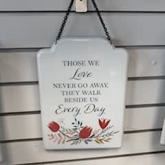 Metal Sympathy Plaque Flower Bouquet