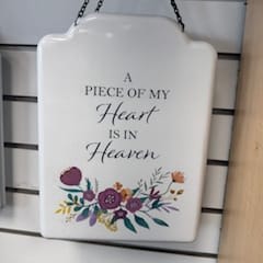 Metal Sympathy Plaque Flower Bouquet