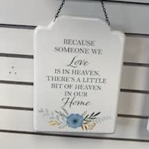 Metal Sympathy Plaque Flower Bouquet