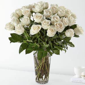 White Roses Flower Bouquet