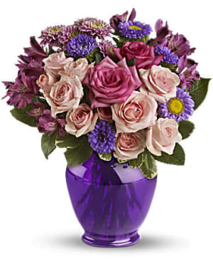 Teleflora’s Purple Medley Flower Bouquet