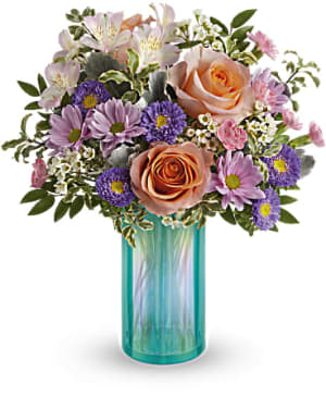 Aqua Rose Flower Bouquet