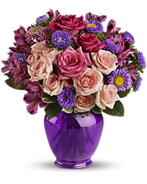Teleflora’s Purple Medley Flower Bouquet