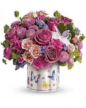 Field of Butterflies Flower Bouquet