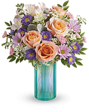 Aqua Rose Flower Bouquet