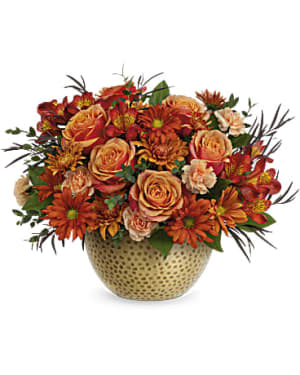 Vintage Gold Centerpiece Flower Bouquet