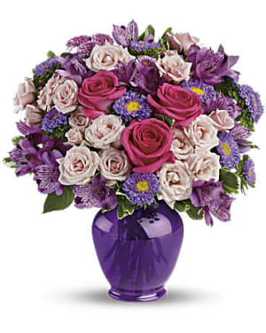 Teleflora’s Purple Medley Flower Bouquet