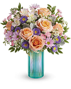 Aqua Rose Flower Bouquet