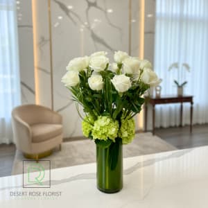 Dozen White Roses