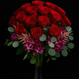 Long Stem red Rose Arrangement