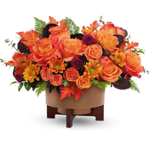 Fall For Copper Centerpiece Flower Bouquet