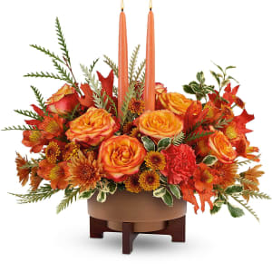 Fall Harvest Centerpiece Flower Bouquet