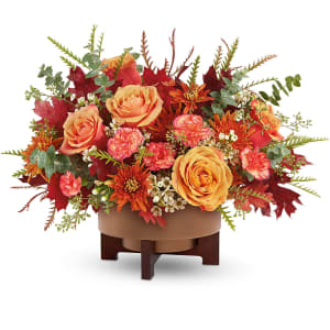 Modern Copper Centerpiece Flower Bouquet