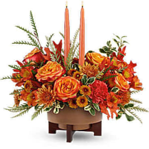 Teleflora's Fall Harvest Centerpiece Flower Bouquet