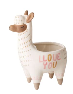 Llama Planter Flower Bouquet