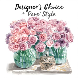 Designers Choice Pave' Style Flower Bouquet