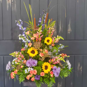 Vibrant Tribute Traditional Arrangement Flower Bouquet