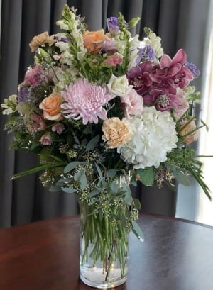 Colorful Tall Cylinder Flower Bouquet