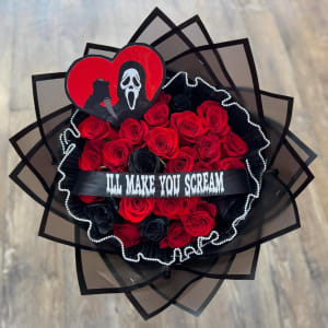 Ghost Face " Ill Make You Scream" Flower Bouquet
