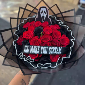 Ghost Face " Ill Make You Scream" Flower Bouquet