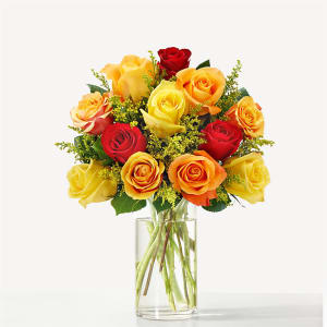 Sunlit Fall Rose Bouquet Flower Bouquet