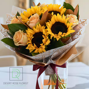Amber Bloom Flower Bouquet