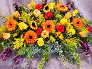 Celebration of Life Casket Spray Flower Bouquet