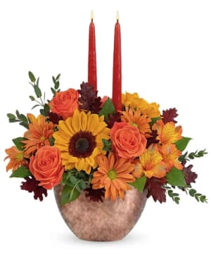 Cozy Sunflower Centerpiece Flower Bouquet