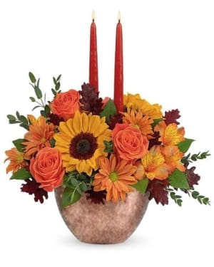 Cozy Sunflower Centerpiece Flower Bouquet